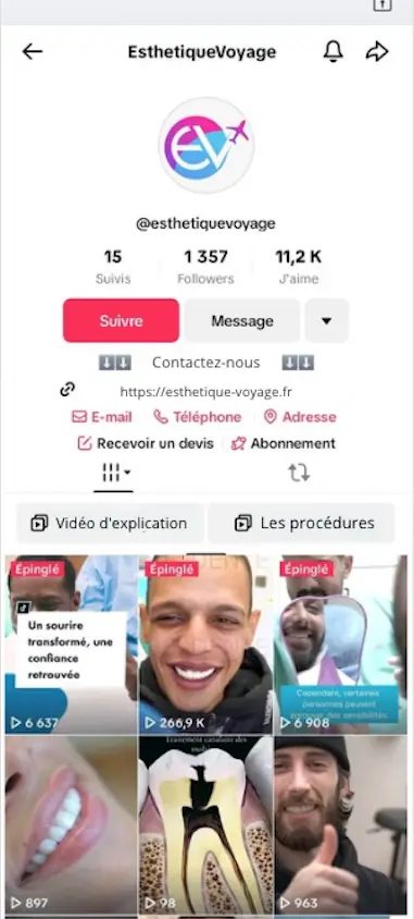 Tiktok esthétique voyage
