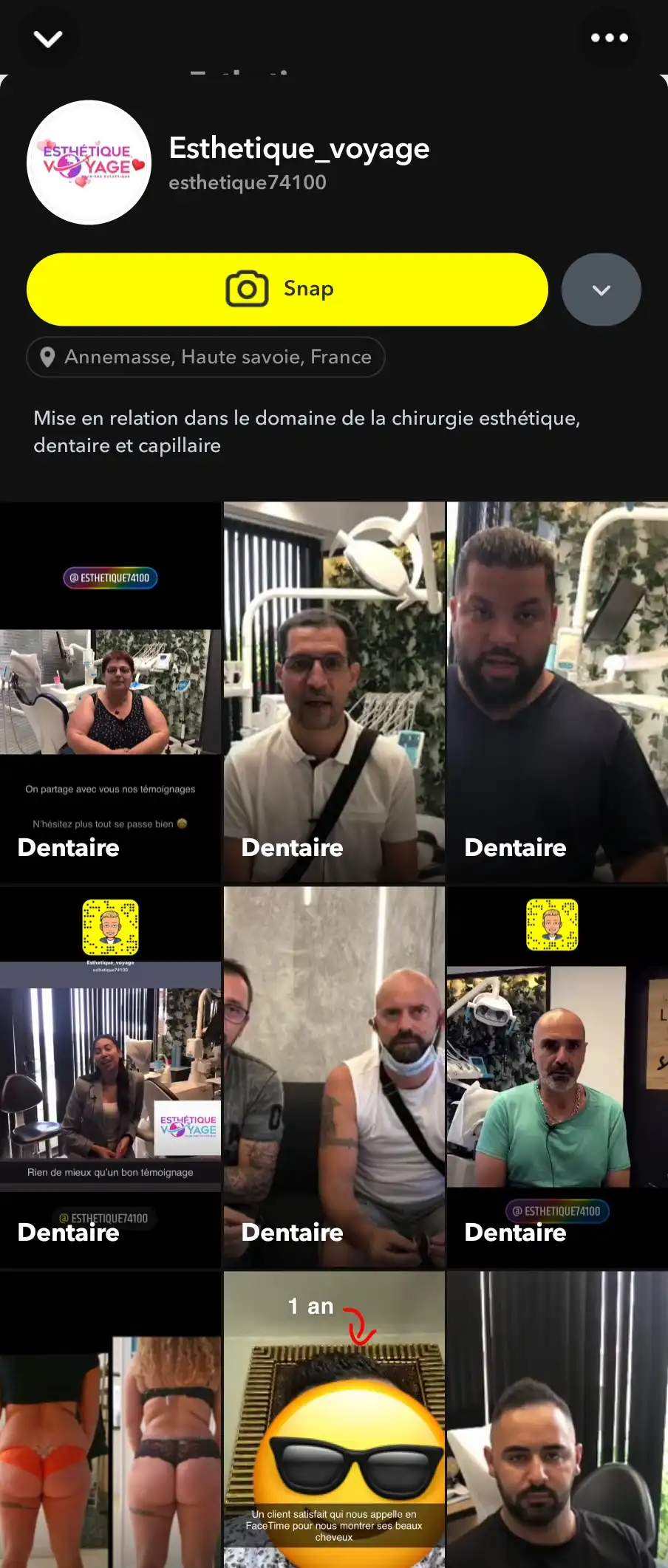 Snapchat esthetique voyage